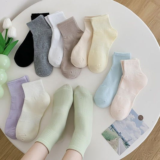 Set of 3 Pairs: Plain Ribbed Socks SpreePicky