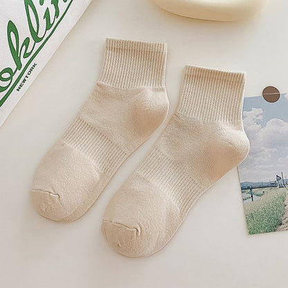 Set of 3 Pairs: Plain Ribbed Socks SpreePicky