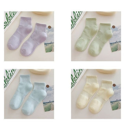 Set of 3 Pairs: Plain Ribbed Socks SpreePicky