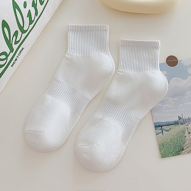 Set of 3 Pairs: Plain Ribbed Socks SpreePicky