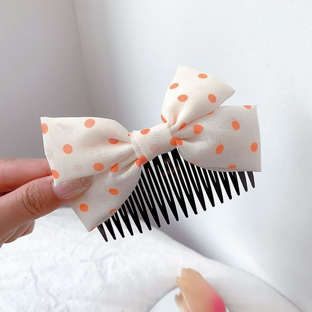 Bow Fabric Hair Comb SpreePicky