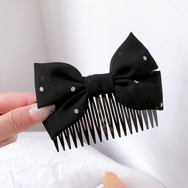 Bow Fabric Hair Comb SpreePicky