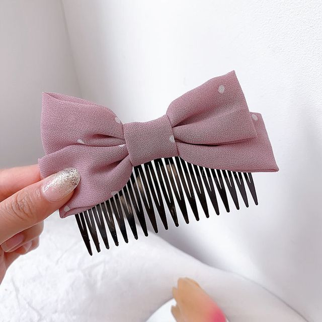 Bow Fabric Hair Comb SpreePicky