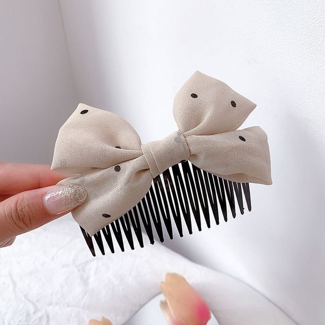 Bow Fabric Hair Comb SpreePicky