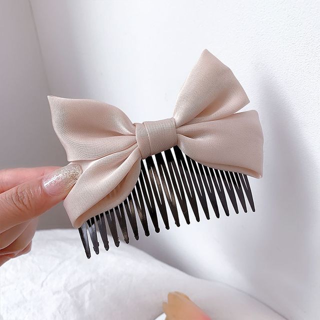 Bow Fabric Hair Comb SpreePicky