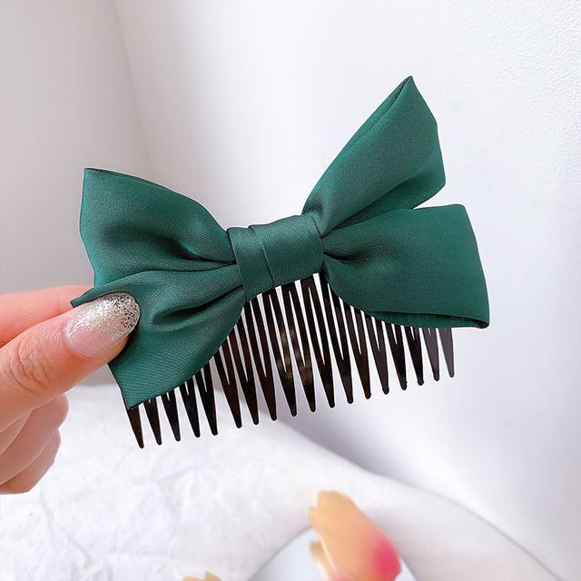 Bow Fabric Hair Comb SpreePicky