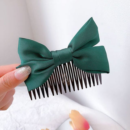 Bow Fabric Hair Comb SpreePicky