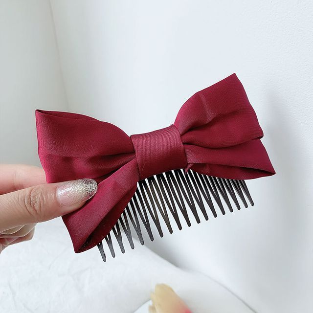 Bow Fabric Hair Comb SpreePicky