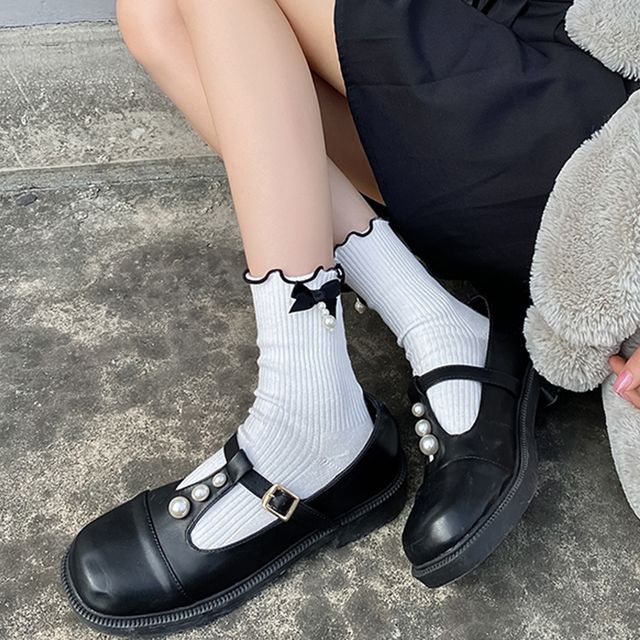 Bow Frill Short Socks SpreePicky