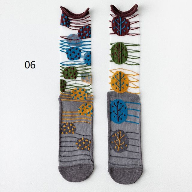 Patterned Mesh Short Socks SpreePicky