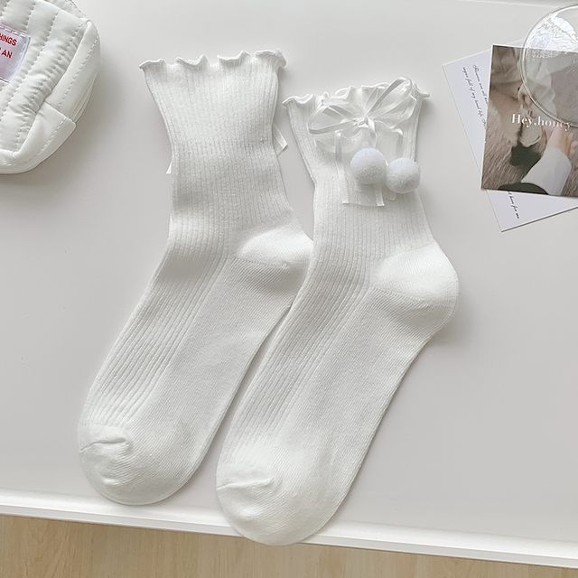 Bow Frill Short Socks SpreePicky