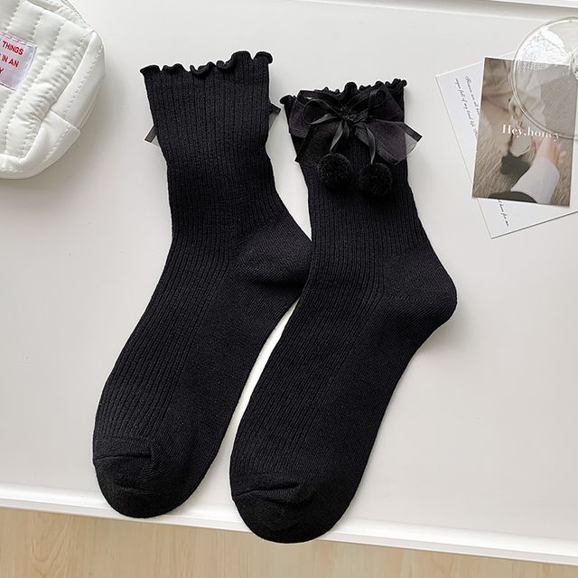 Bow Frill Short Socks SpreePicky