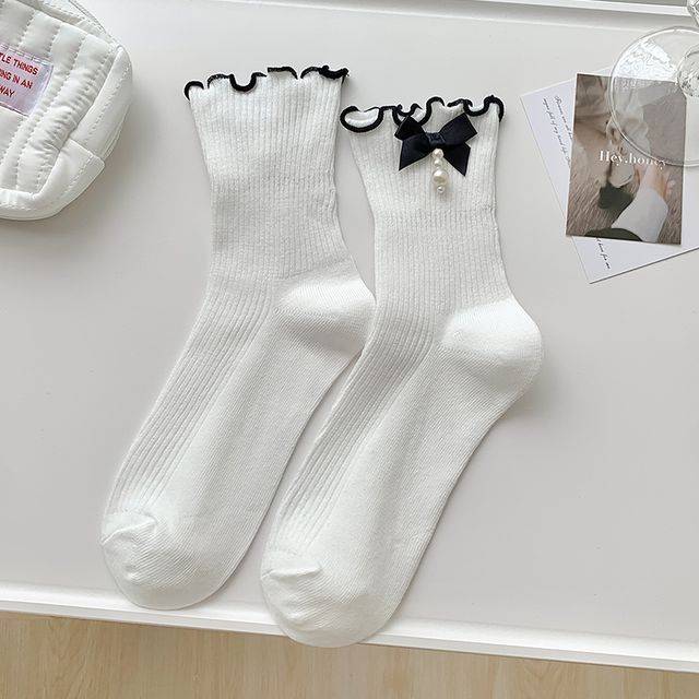 Bow Frill Short Socks SpreePicky