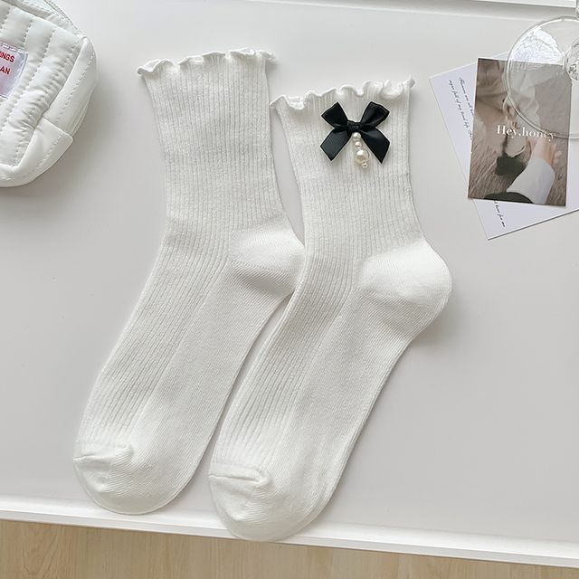 Bow Frill Short Socks SpreePicky