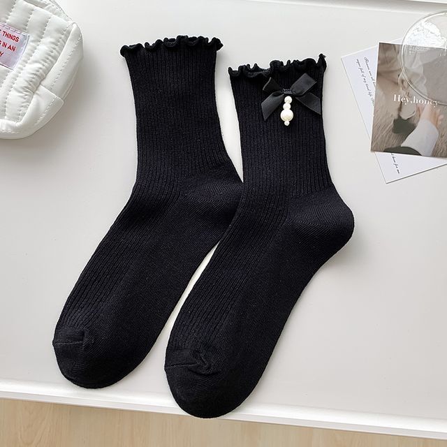 Bow Frill Short Socks SpreePicky