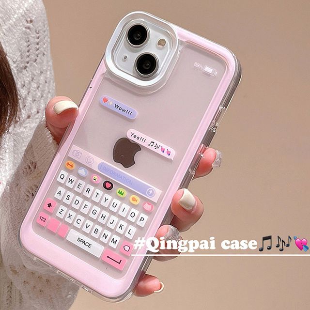 Keyboard Print Phone Case - iPhone 14 Pro Max / 14 Pro / 14 Max / 14 / 13 Pro Max / 13 Pro / 13 / 13 mini / 12 Pro Max / 12 Pro / 12 / 12 mini / 11 Pro Max / 11 Pro / 11 / SE / XS Max / XS / XR / X / 8 / 8 Plus / 7 / 7 Plus SpreePicky