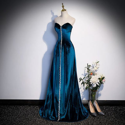 Strapless Rhinestone Trumpet Evening Gown SpreePicky