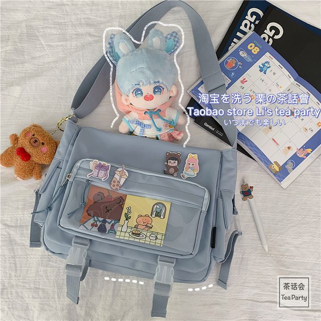 PVC Panel Multi-Pocket Crossbody Bag / Bag Charm / Set SpreePicky