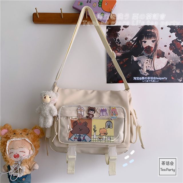 PVC Panel Multi-Pocket Crossbody Bag / Bag Charm / Set SpreePicky