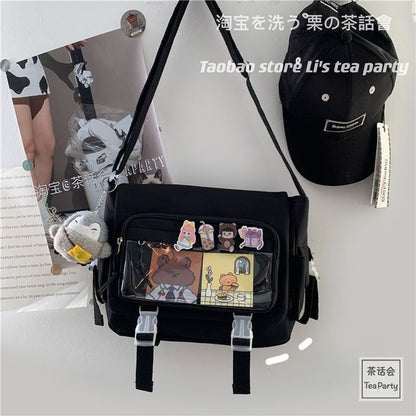 PVC Panel Multi-Pocket Crossbody Bag / Bag Charm / Set SpreePicky