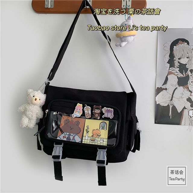 PVC Panel Multi-Pocket Crossbody Bag / Bag Charm / Set SpreePicky