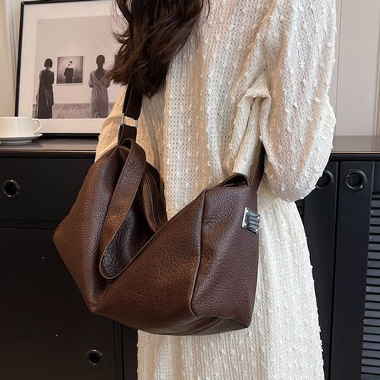 Faux Leather Shoulder Bag mySite