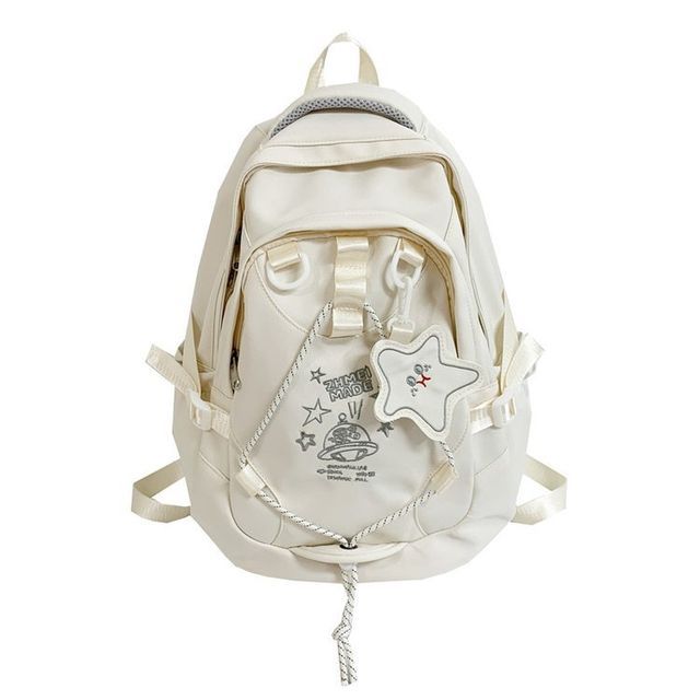 Cartoon Embroidered Multi-Pocket Backpack mySite