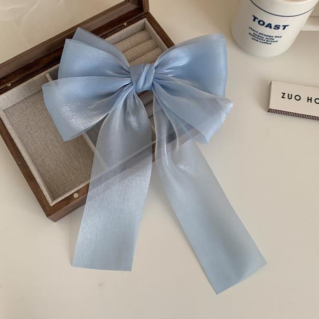 Plain Bow Mesh Hair Clip SpreePicky