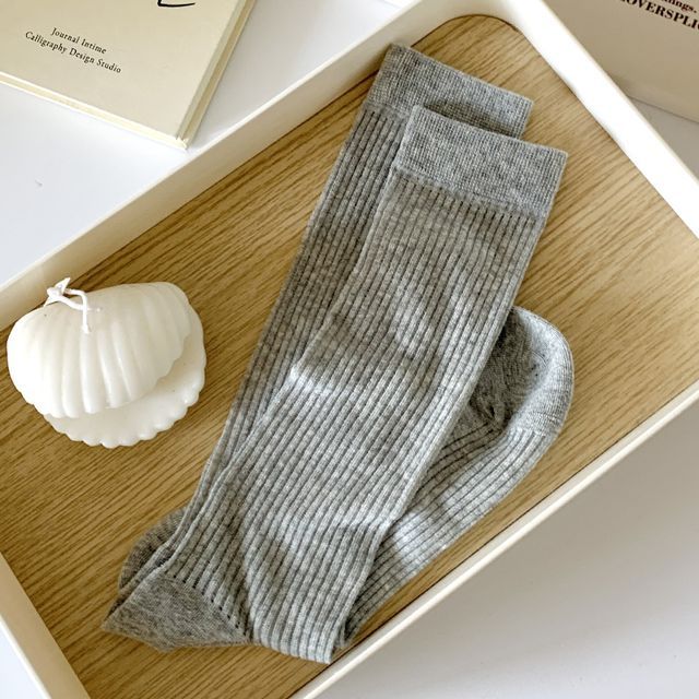 Ribbed Plain Socks SpreePicky