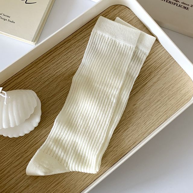 Ribbed Plain Socks SpreePicky