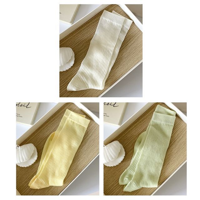 Ribbed Plain Socks SpreePicky