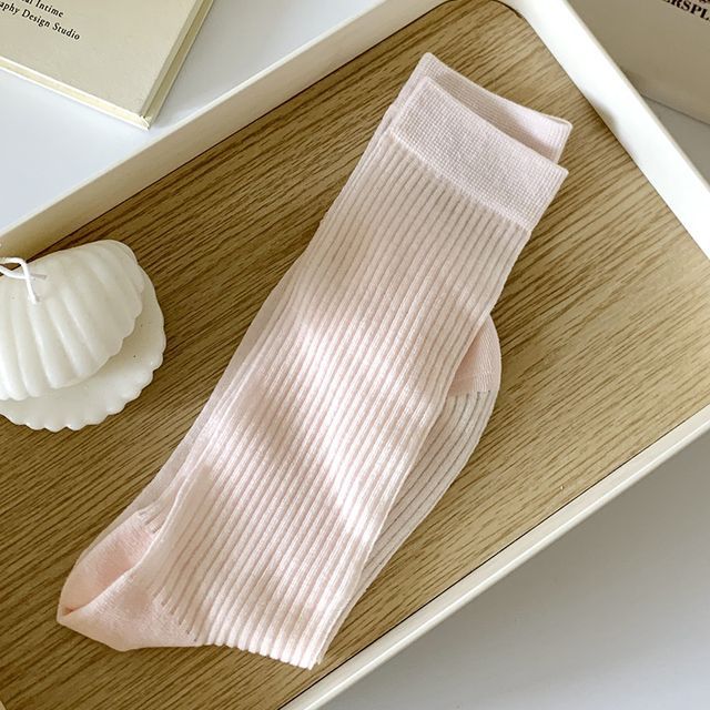 Ribbed Plain Socks SpreePicky