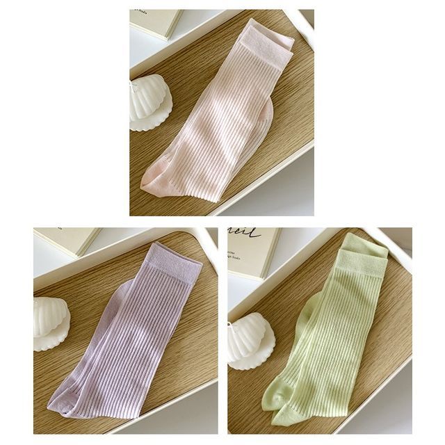 Ribbed Plain Socks SpreePicky