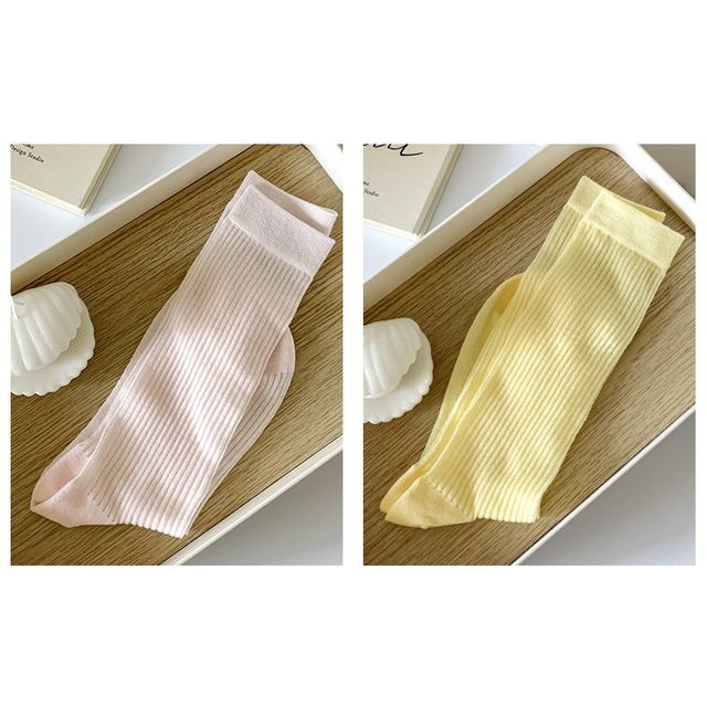 Ribbed Plain Socks SpreePicky