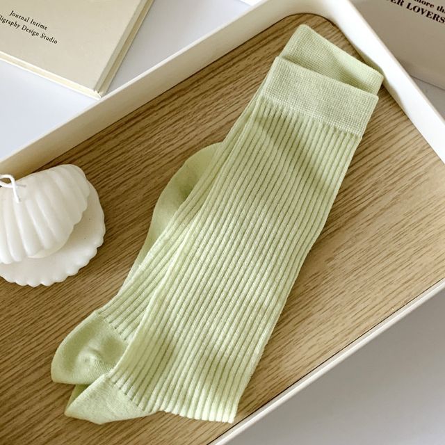 Ribbed Plain Socks SpreePicky