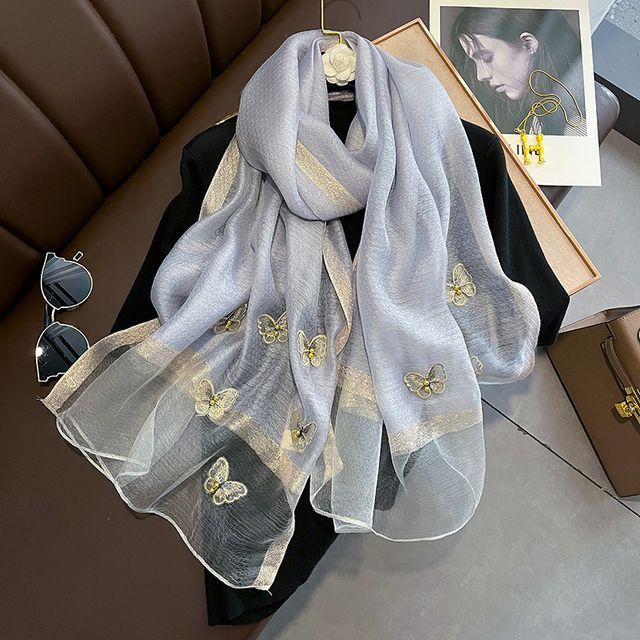 Butterfly Faux Pearl Shawl SpreePicky