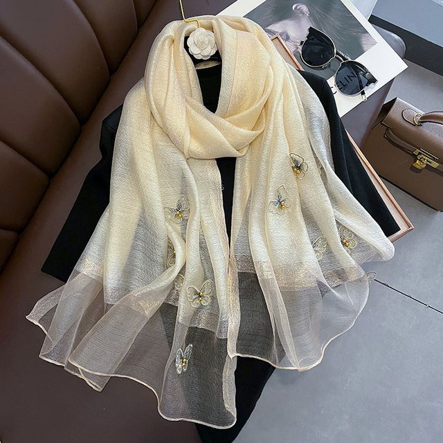 Butterfly Faux Pearl Shawl SpreePicky