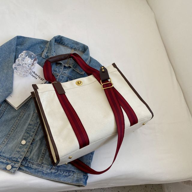 Striped Top Handle Crossbody Bag SpreePicky