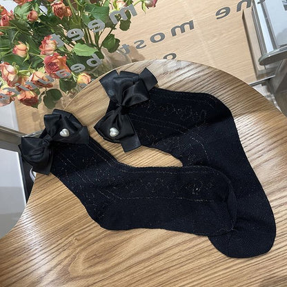 Bow Accent Lace Socks SpreePicky