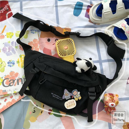 Applique Multi-Pocket Belt Bag / Bag Charm / Set SpreePicky