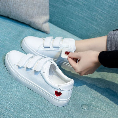 Heart Adhesive Strap Sneakers SpreePicky