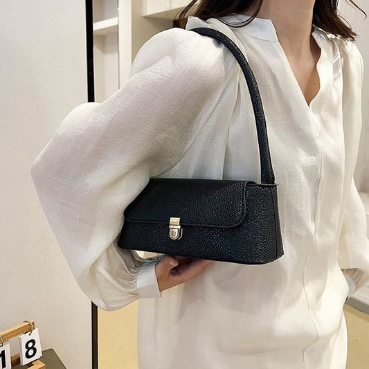 Grained Flap Shoulder Bag SpreePicky