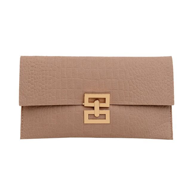 Flap Crocodile Grain Clutch SpreePicky