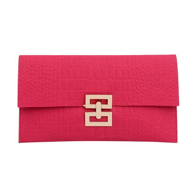 Flap Crocodile Grain Clutch SpreePicky