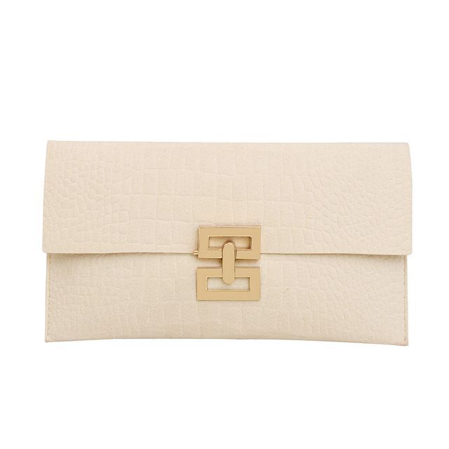 Flap Crocodile Grain Clutch SpreePicky