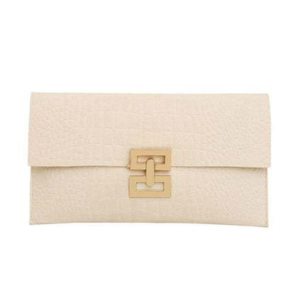 Flap Crocodile Grain Clutch SpreePicky