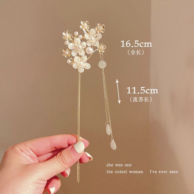 Floral Acrylic Alloy Hair Stick SpreePicky