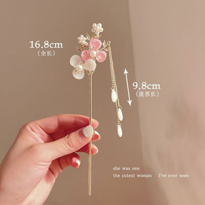 Floral Acrylic Alloy Hair Stick SpreePicky