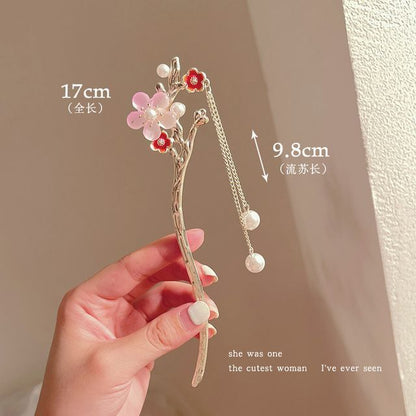 Floral Acrylic Alloy Hair Stick SpreePicky