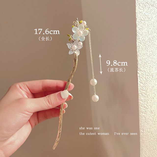 Floral Acrylic Alloy Hair Stick SpreePicky